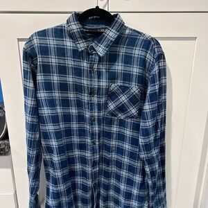 Blue Plaid Men's Shirt Nickel & Iron